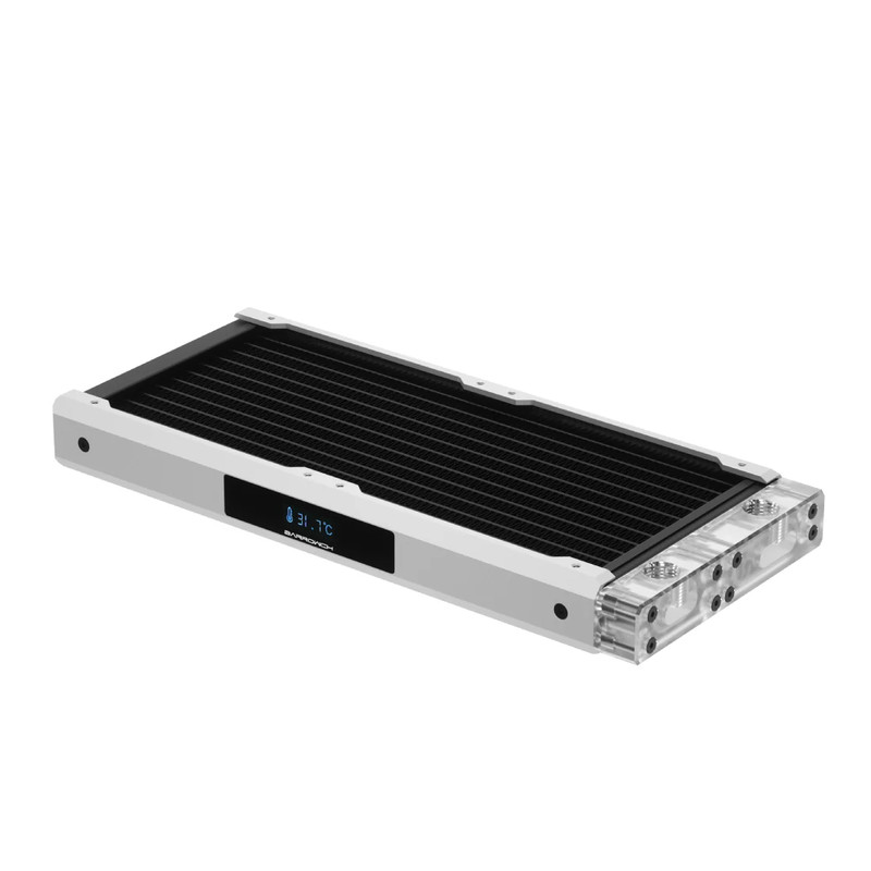 Barrowch Chameleon Fish Series Removable 240mm Radiator with Display Screen PMMA Edition - Silver - مبرد